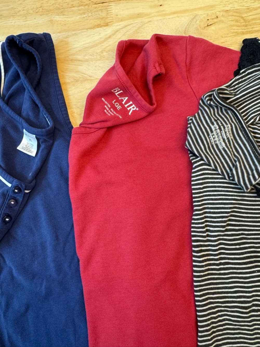 Blair adona women’s shirts Red Long Sleeve Top - Classic Everyday Shirt, fair